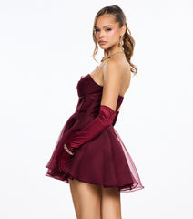Colleen Strapless Ruffle A-Line Mini Dress