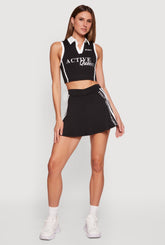 Active Queen Graphic Print Skirt with Shorts Lining