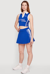 Active Queen Graphic Print Skirt with Shorts Lining