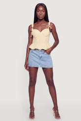 Almost Famous Denim Micro Skirt