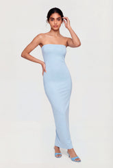Back Slit Tube Maxi Dress