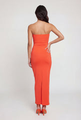 Back Slit Tube Maxi Dress
