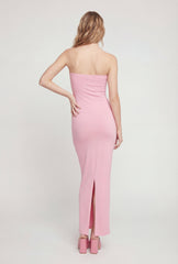 Back Slit Tube Maxi Dress