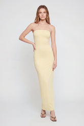 Back Slit Tube Maxi Dress
