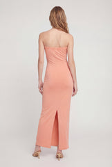Back Slit Tube Maxi Dress