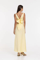 A Walk To Remember Sunlit Yellow Sleeveless Maxi Dress