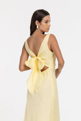 A Walk To Remember Sunlit Yellow Sleeveless Maxi Dress
