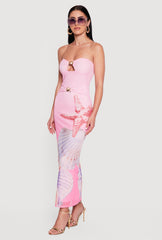 Almost Famous Starfish and Seashell Print Maxi Dress