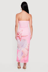 Almost Famous Starfish and Seashell Print Maxi Dress