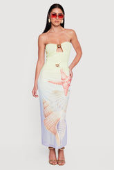 Almost Famous Starfish and Seashell Print Maxi Dress