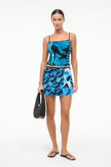 Cleo Mesh Tankini Top | Blue Haze Multi