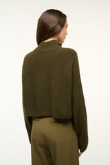 Cashmere Cropped Hampton Sweater | Olive