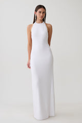 Halley Back T-Strap Maxi Dress - White