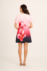 Carmen Dress in Pink Floral