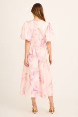 Calina Maxi Dress in Blush Floral