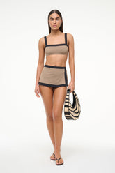 Canyon Swim Skirt | Taupe Black