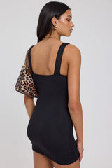 L&t Chika Jersey Mini Dress Black