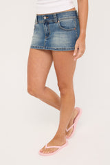 Abrand 00 Super Low Denim Mini Skirt Petra