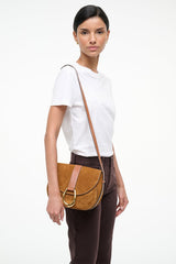 Bella Saddle Bag | Tan Suede