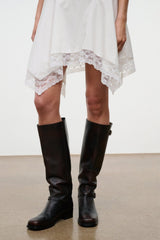Brooklyn Flat Boot | Espresso Distressed