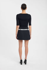 Ariel Contrast Mini Skirt