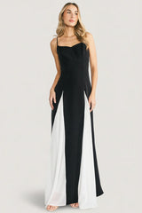 Adela Maxi Dress | Black + White