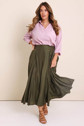 Belle Easy Wear Every Wear Skirt – Khaki