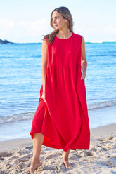 A Cloudless Day Dress - Red