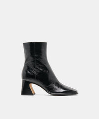 CECELA BOOTIES MIDNIGHT CRINKLE PATENT
