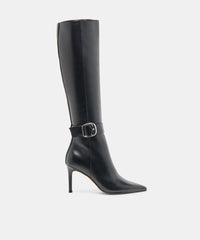 KINZY NARROW CALF BOOTS BLACK LEATHER