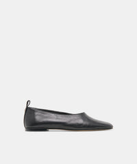 KORY BALLET FLATS BLACK LEATHER