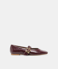 MIKEL BALLET FLATS PLUM LEATHER