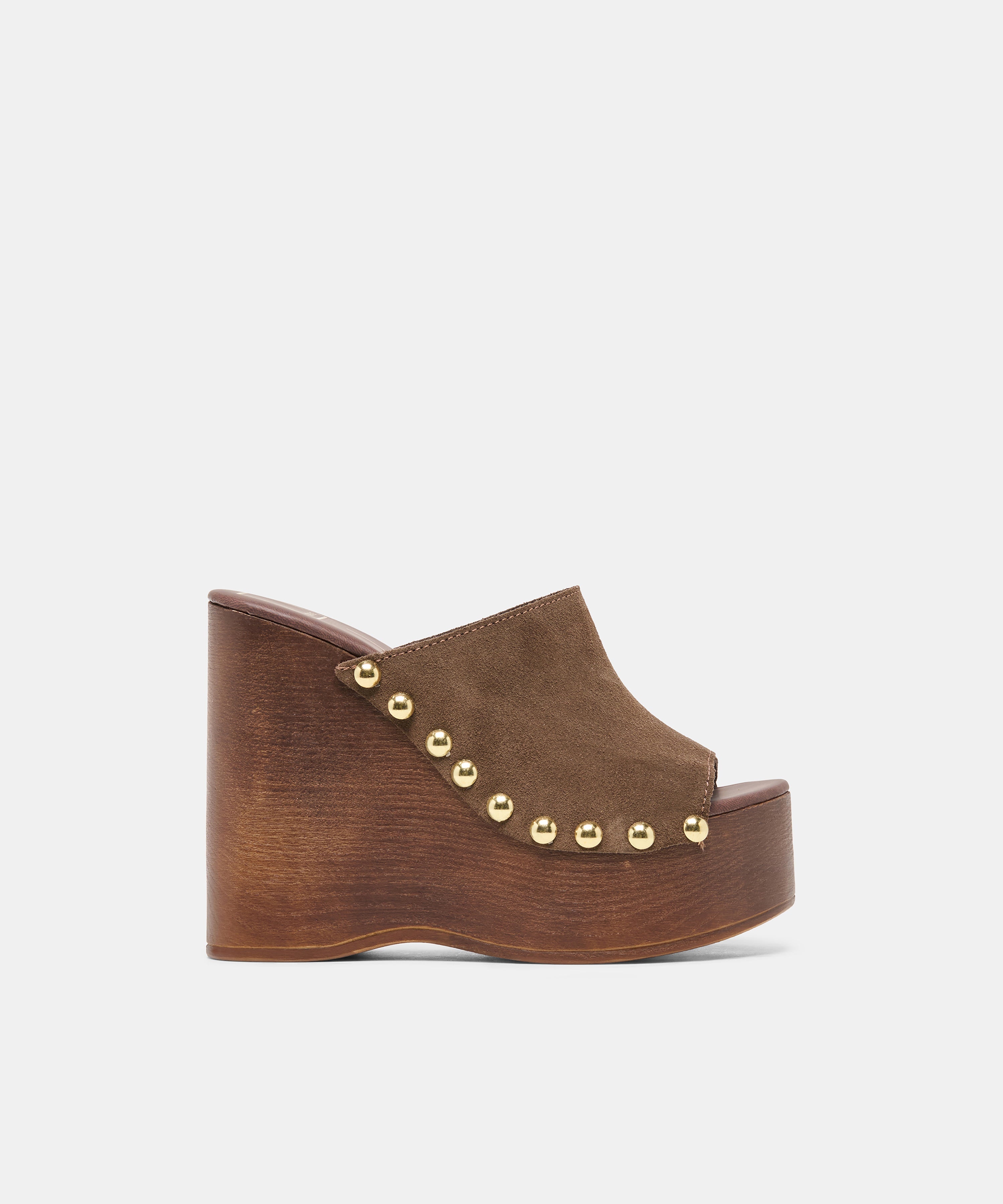 BIRK WEDGES DK BROWN SUEDE