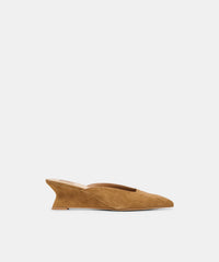 CAMY MULES COGNAC SUEDE