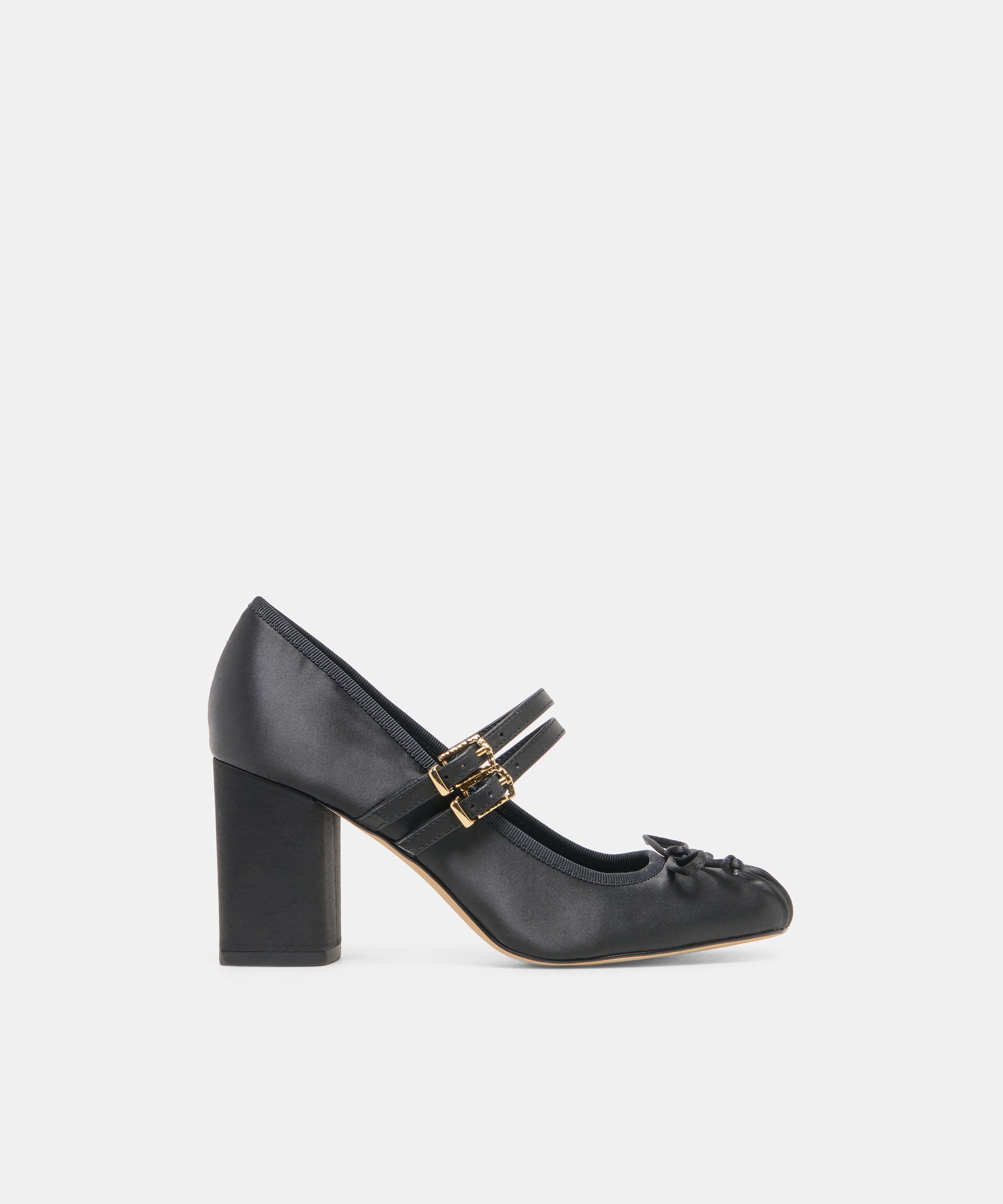 TIARAH HEELS ONYX SATIN