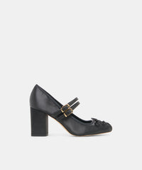 TIARAH HEELS ONYX SATIN