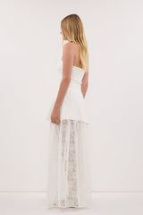 ANYA WHITE LACE MAXI SKIRT