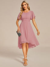 ever EDEN|Flowy Chiffon Round Neckline A-Line Knee Length Bridesmaid Dress