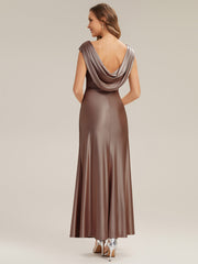 Bodycon Satin Cap Sleeve Bridesmaid Dress