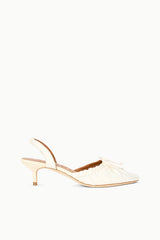 Alba Ballet Slingback | Ivory Satin