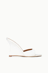 Brigitte High Wedge | Ivory Satin