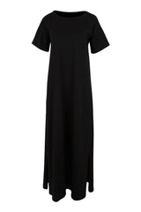 Cotton Jersey T-Shirt Dress – Black