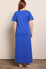 Cotton Jersey T-Shirt Dress – Blue