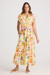 Avery Cotton Maxi Dress - Tropical