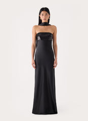 Hush Sequin Maxi Dress - Black