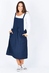 Cara Pinafore - IndigoPlai