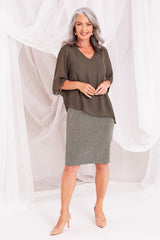 Bridgette Dress - Khakisilv