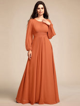 ever CELESTE|Chiffon Long Sleeve A-Line Round Neckline Formal Dress