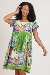Boxy Cotton Dress - Santafe