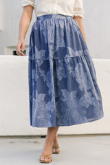 Alejandra Midi Skirt | Blue Floral